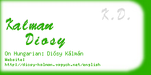 kalman diosy business card