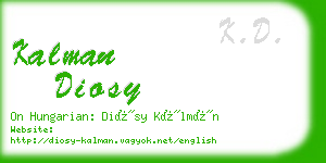 kalman diosy business card